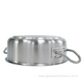 Stainless steel double-ear composite bottom cooking pot